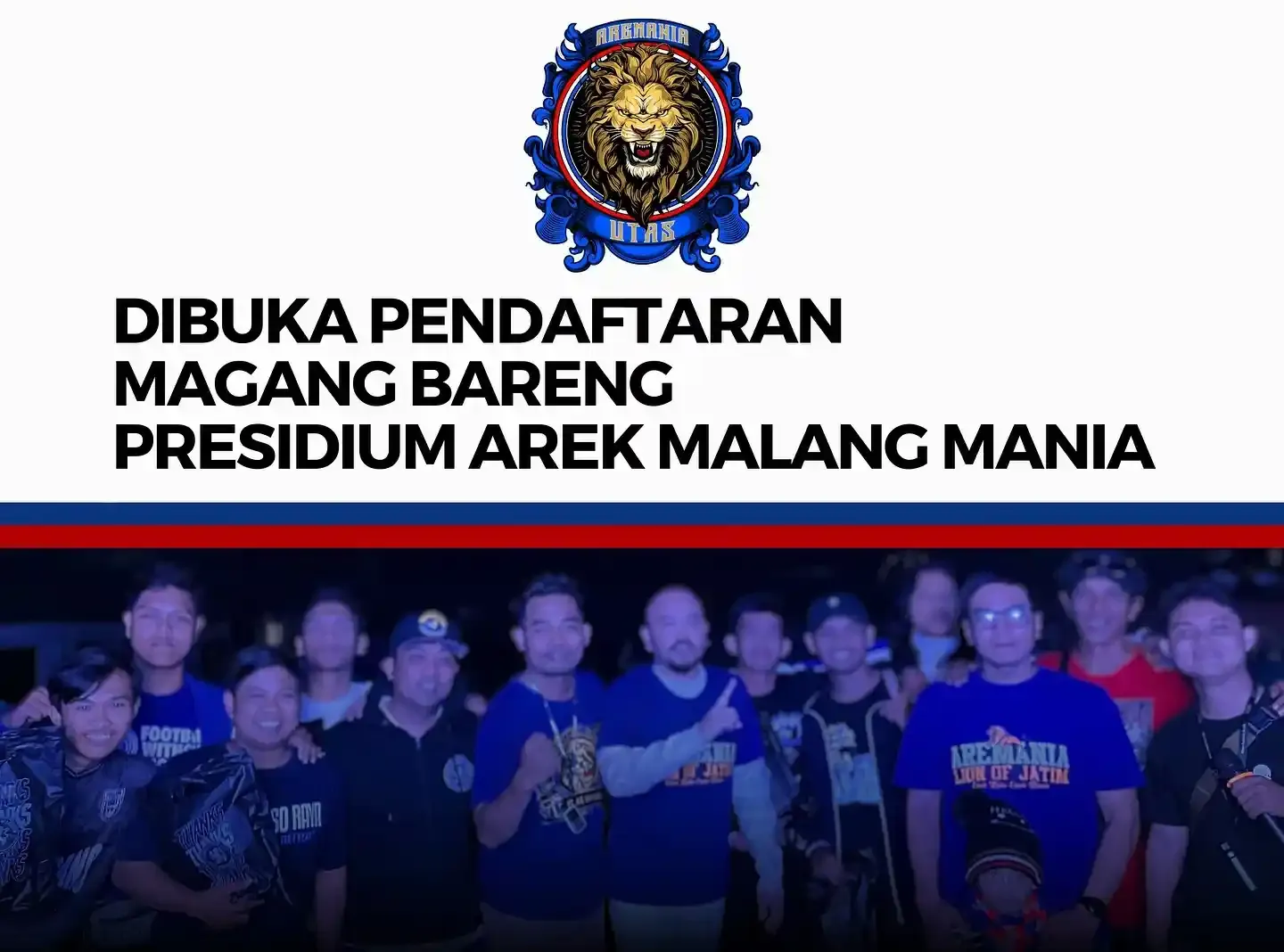 Pendaftaran Magang Bareng Presidium Arek Malang Mania (AREMANIA) Dibuka! Cek Syarat dan Ketentuan Ini!