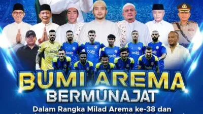 Milad Arema ke-38,  Jadwal Acara Doa Bersama di Stadion Kanjuruhan ‘Bumi Arema Bersholawat’