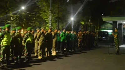 Jaga Kondusivitas Kota Malang, Kodim 0833 Gandeng Satpol PP, Banser, dan GP Ansor Gelar Patroli Sinergitas