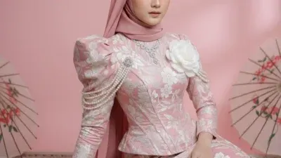 Cewek Wajib Coba! Prompt Gemini AI Foto Studio dengan Hijab dan Kebaya Pink Cantik